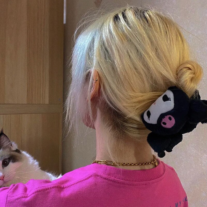 Cartoon Cloud Plush Hair Claw Clips