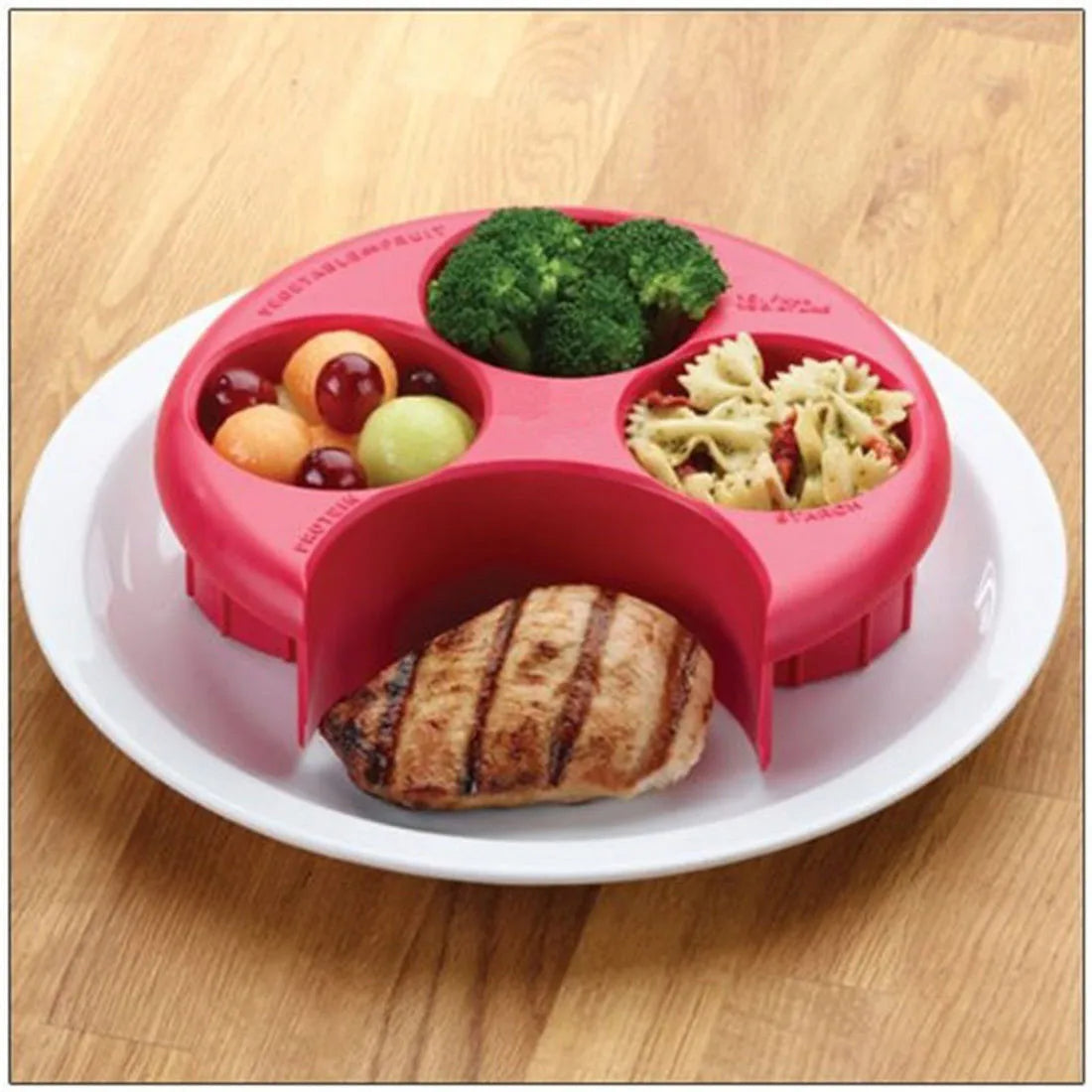 Kids Food Four-Section Portion-Control Serving Tray