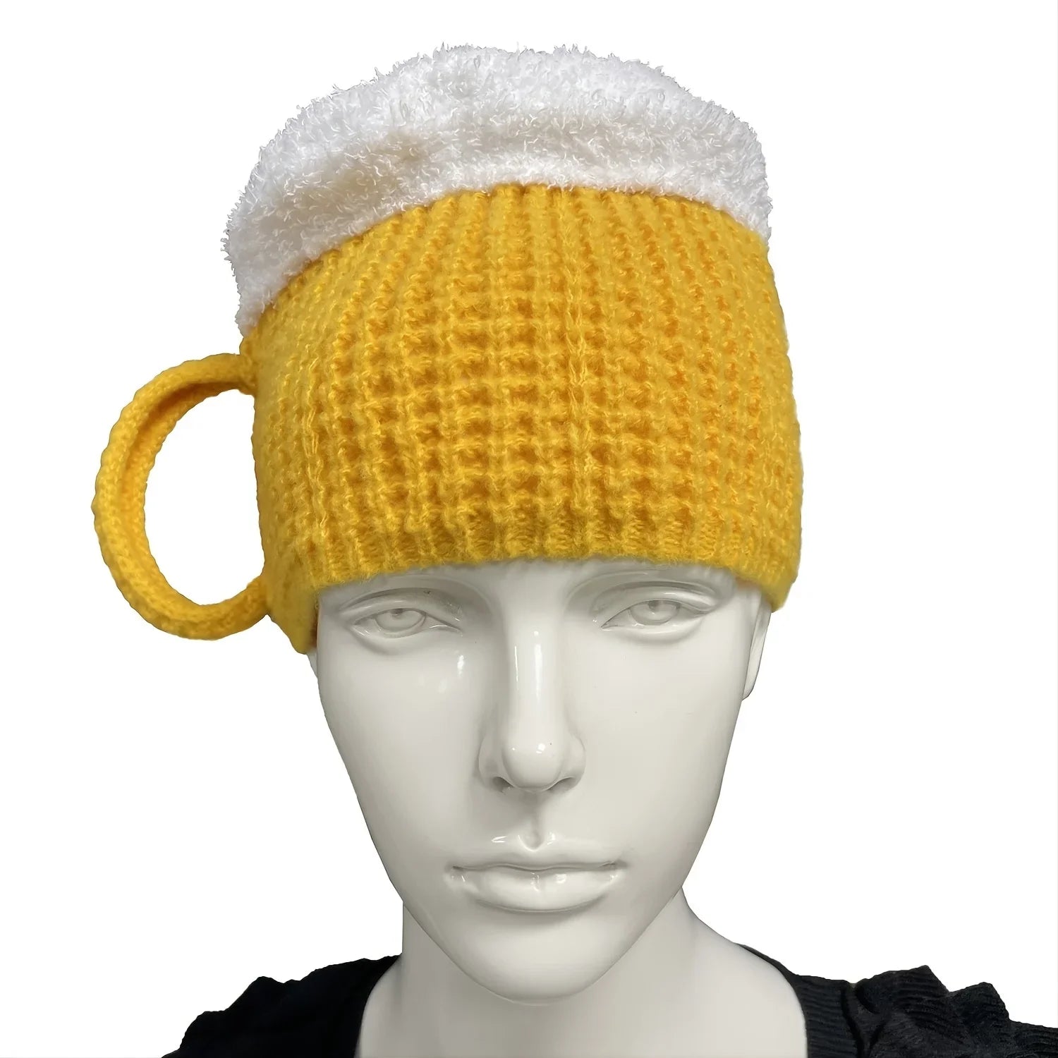 Beer Mug-Inspired Creative Knitted Hat