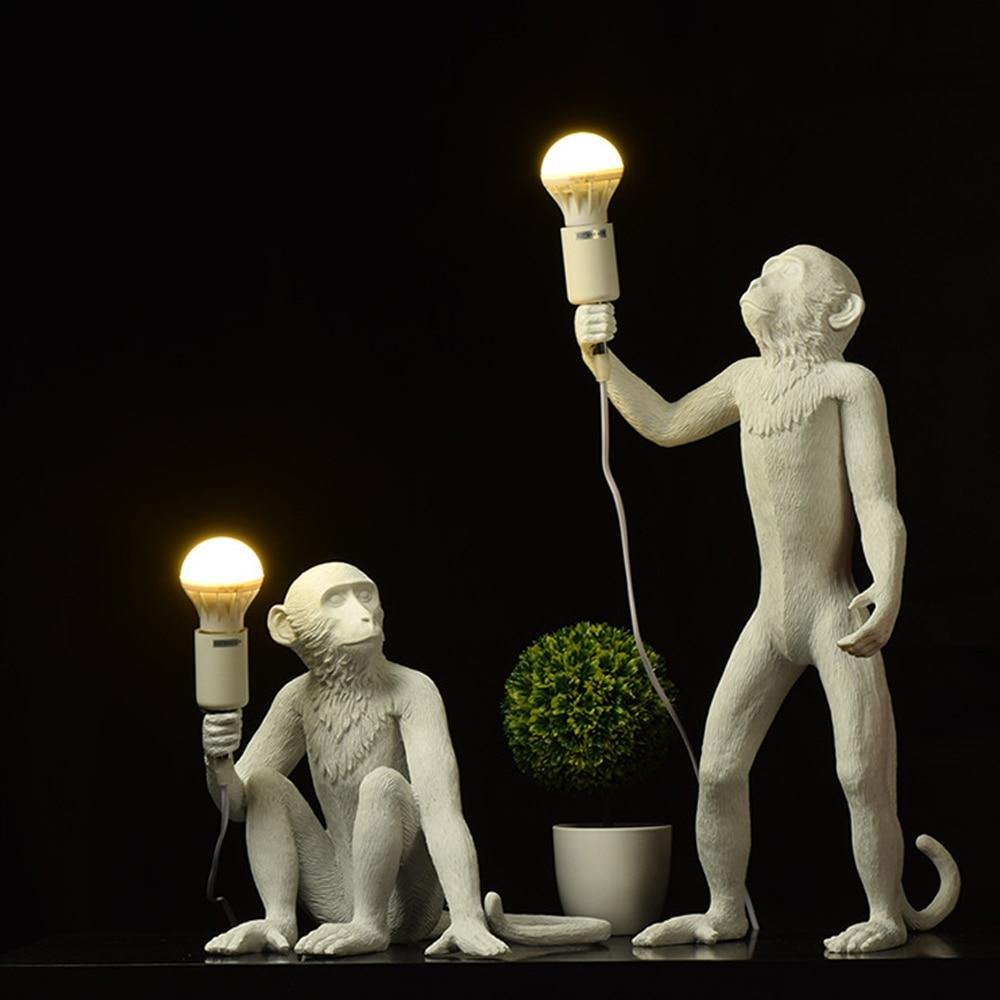 Modern Black Pendant Monkey Lamp