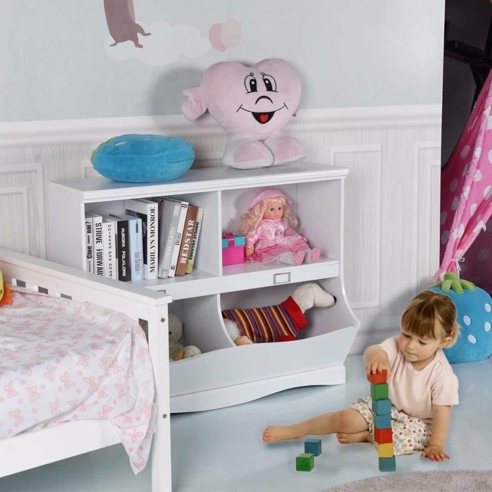 Modern Children Storage Bookshelf Bookcase Toy Organizer