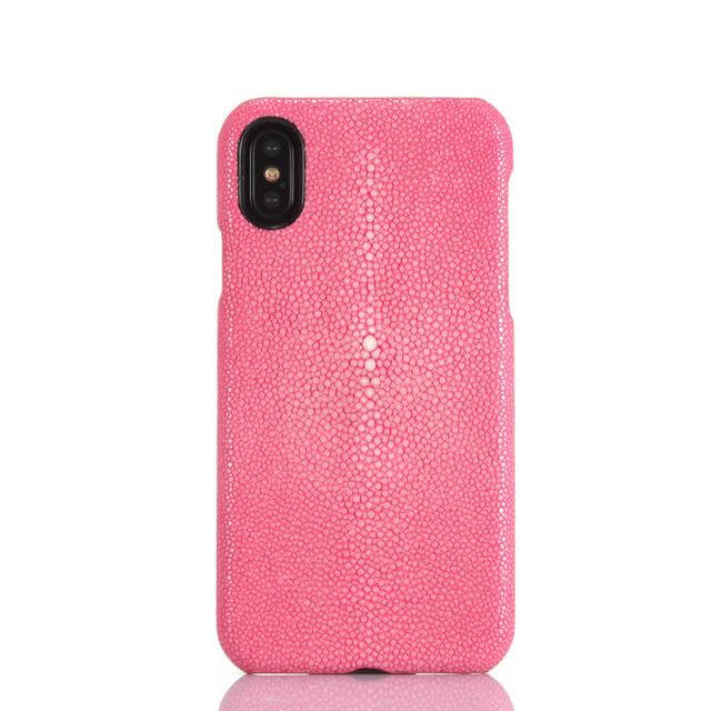 Fashion Pearl Fish Skin Leather Iphone X Case