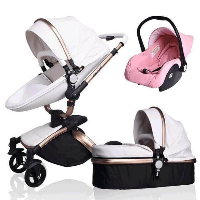 Modern Stylish Aluminium 3 in 1 Two way Baby Stroller