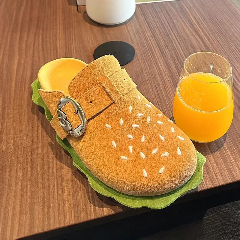 Hamburger Style Casual Beach Slippers