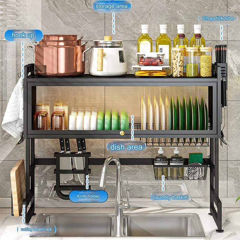 Modern Kitchen Over The Sink Organizer Dish Rack