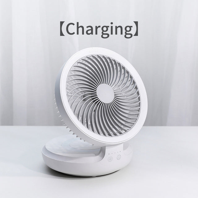 Portable Wireless Foldable Fan Night Lamp