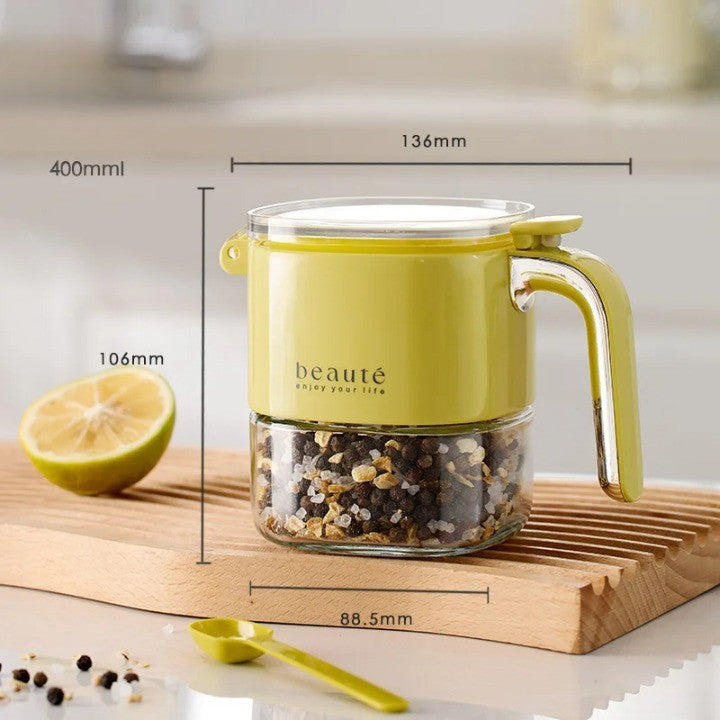 Square Glass Seasoning Dispenser Bottle