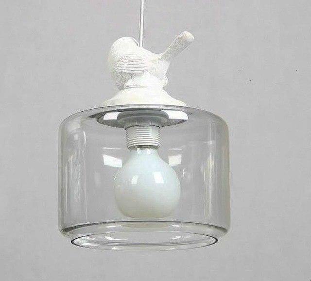 Luxury Modern Glass Shade Creative Bird Chandelier Lamp