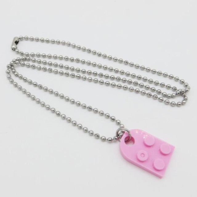 Couples Love Toy Brick Heart Keychain