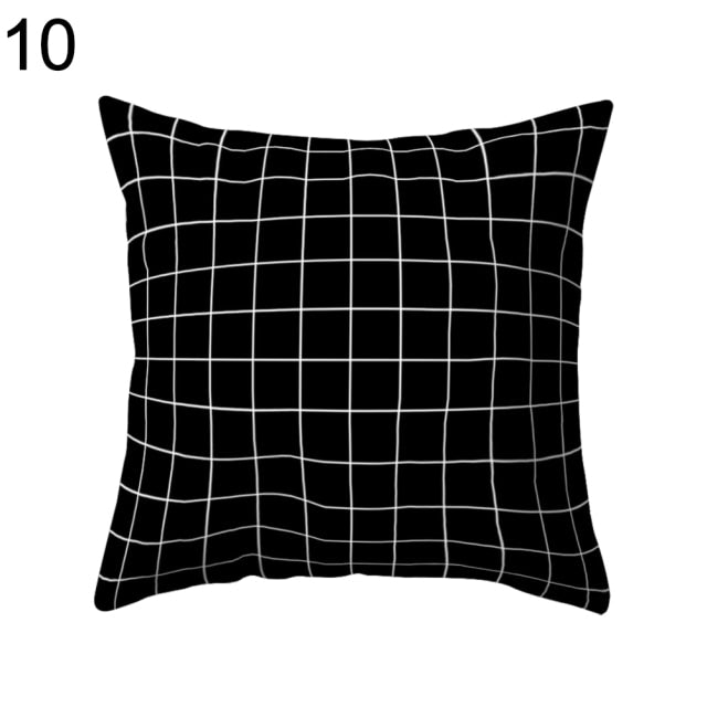 Black and White Design Geometric Home Pillow Cases