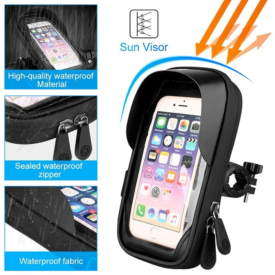 Motorcycle Handlebar  Waterproof Universal Phone Holder