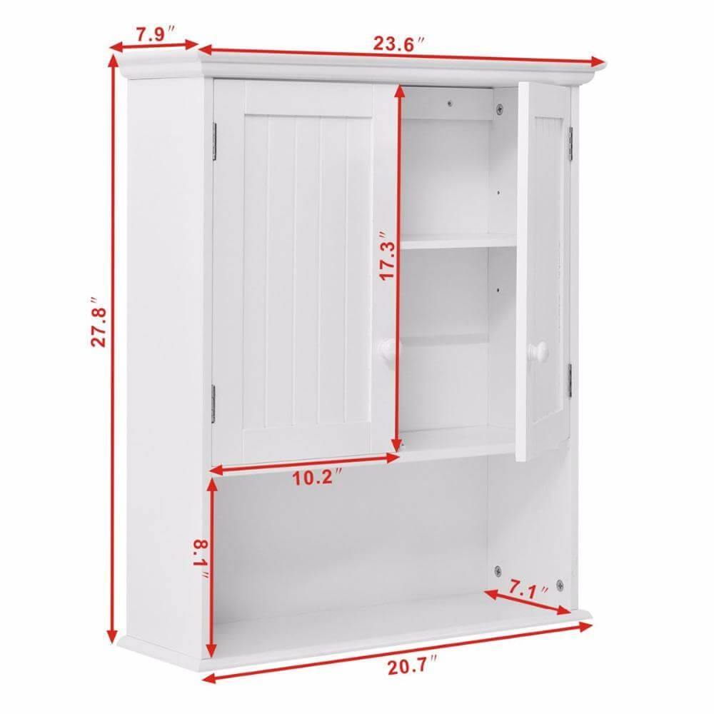 Wall Mount Medicine Bathroom Cabinet Modern Storage Organizer