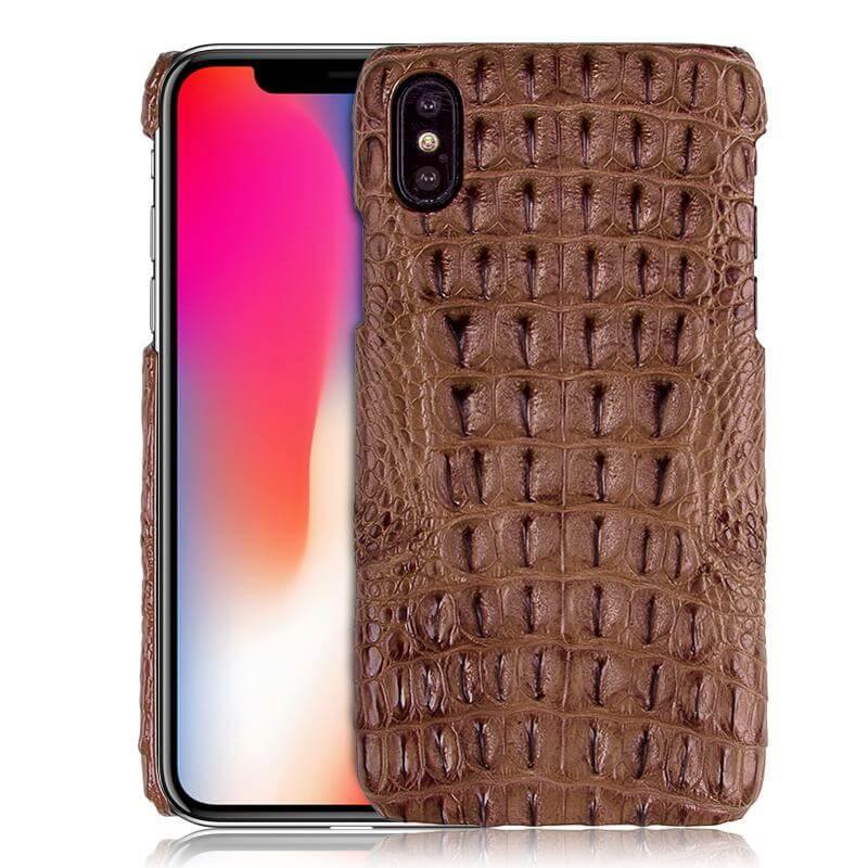 Super Luxury Genuine Crocodile Skin Leather Case For iPhone X