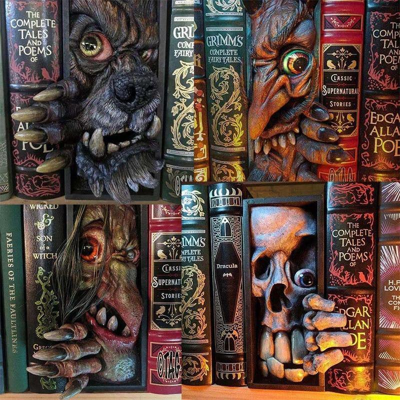 Monster Figurines Bookshelf Book Separator