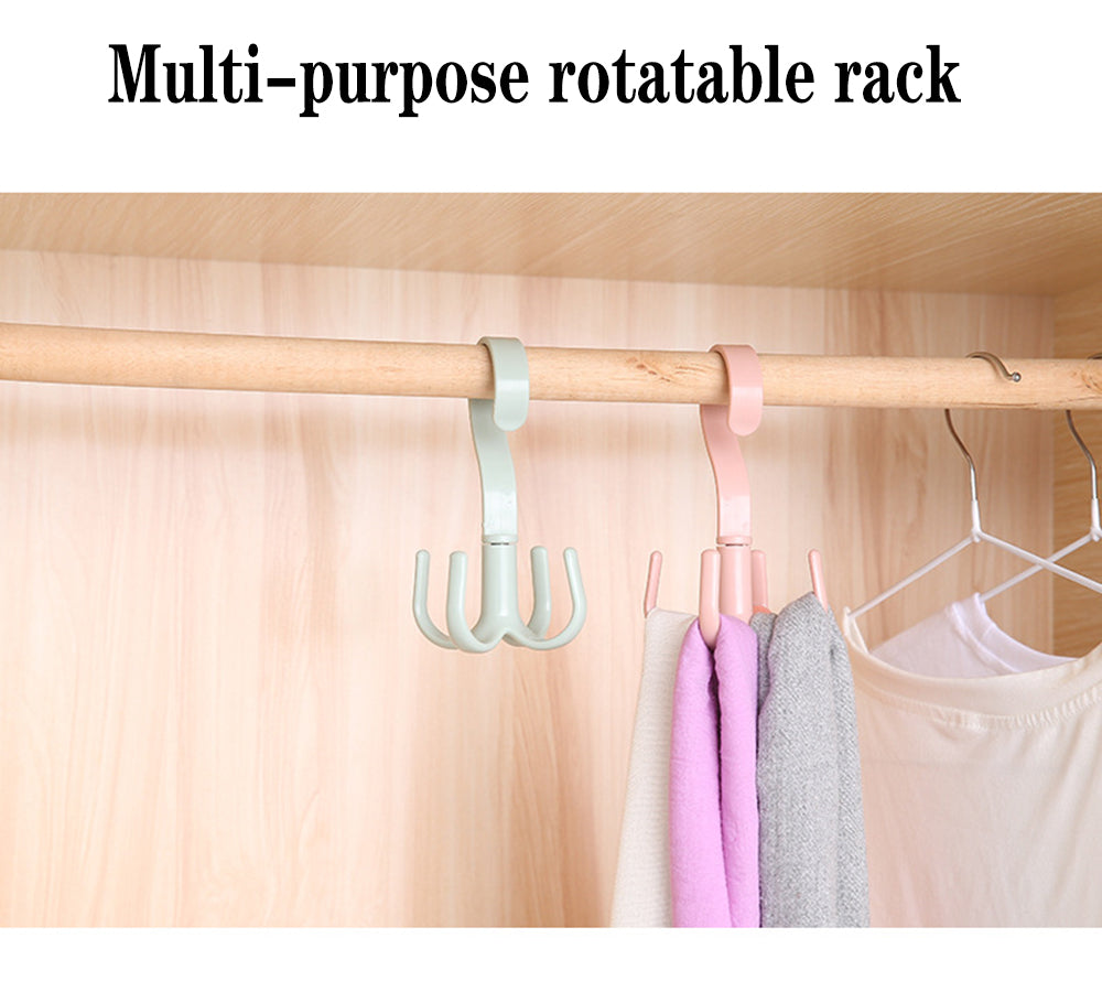 Rotating Four-Claw Wardrobe Organizer Hanger