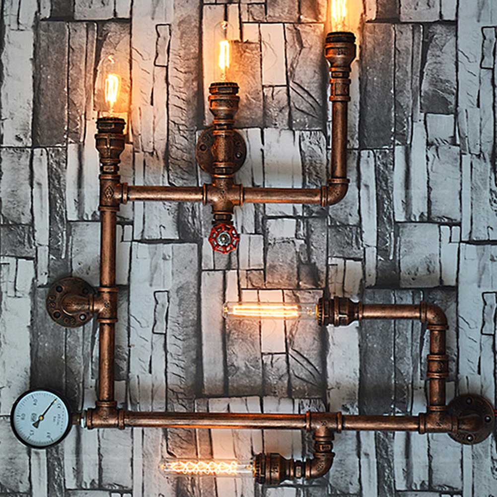 5 Heads Water Metal Vintage Wall Lights