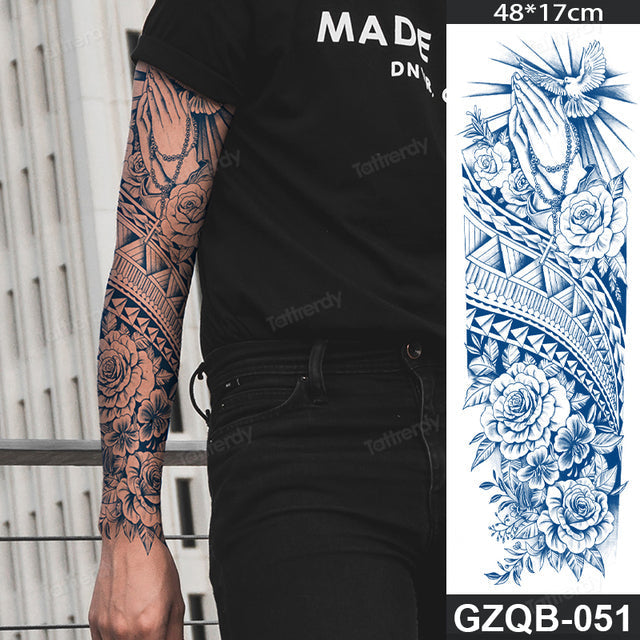 Long Lasting Full Arm Sleeve Tattoo Sticker