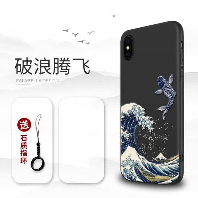 3D Giant Japanese Art iPhone Cases