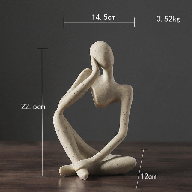 Nordic Abstract Unique Thinker Figurine Home Decor