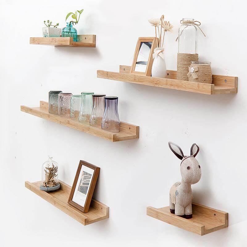 Cute Bamboo Solid Wood Shelf