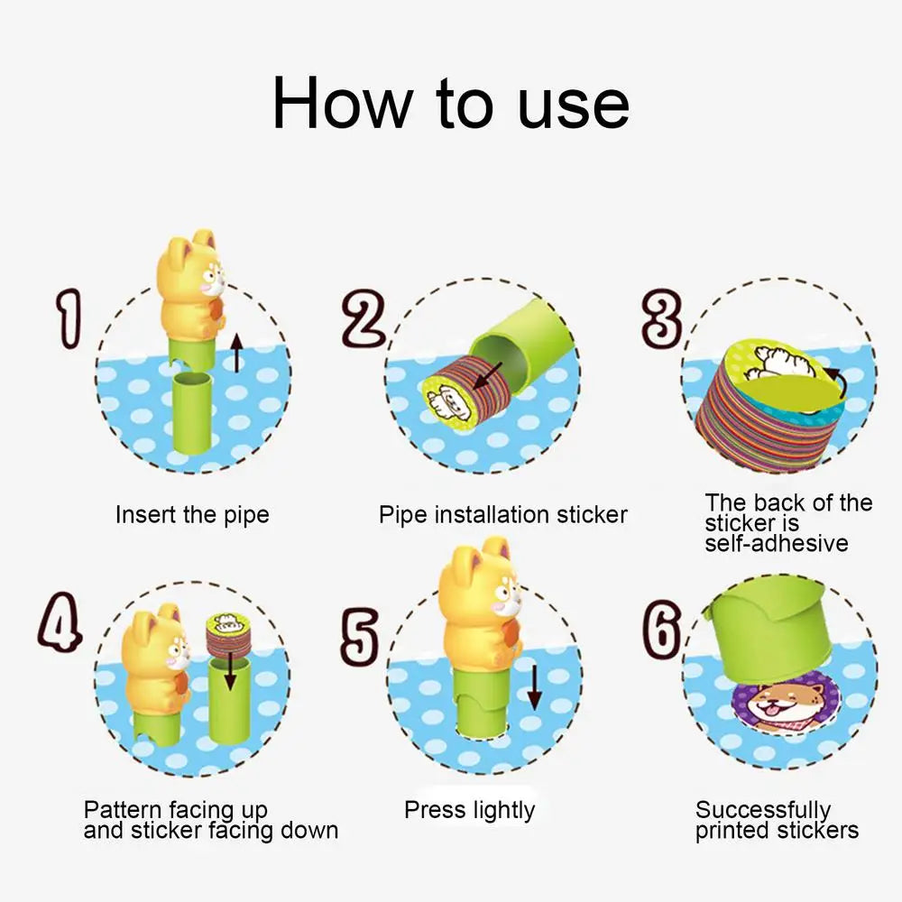 Waterproof Unlimited Fun Kids Sticker Stamp Set