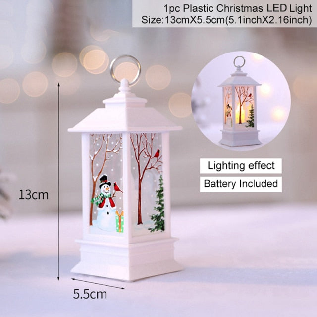 Holiday Christmas Noel Snowman Lantern