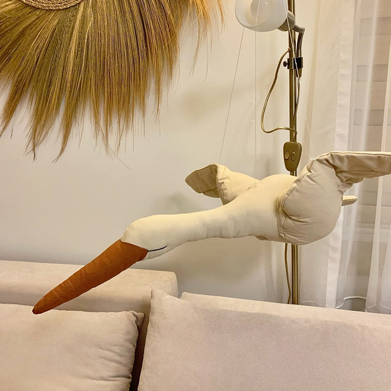 Creative Nursery Decor Hanging Swan Plush Doll