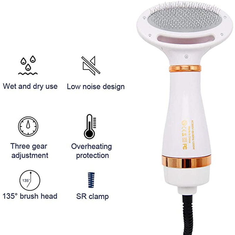 2in1 Pet Dryer Brush