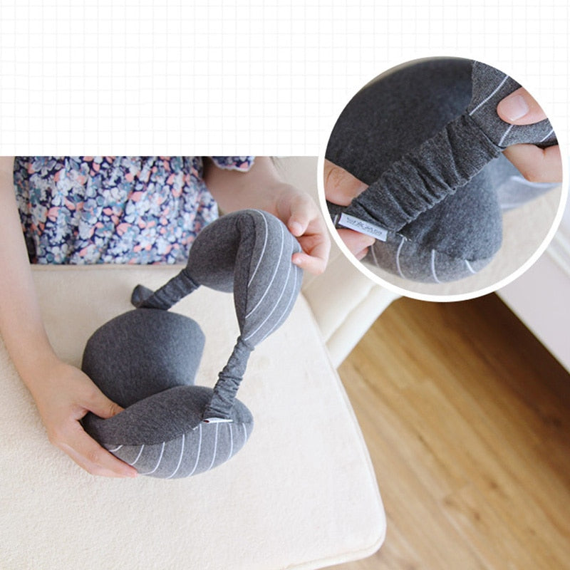 Multi-Function Travel Must Portable Neck Pillow & Eye Mask & Storage Bag