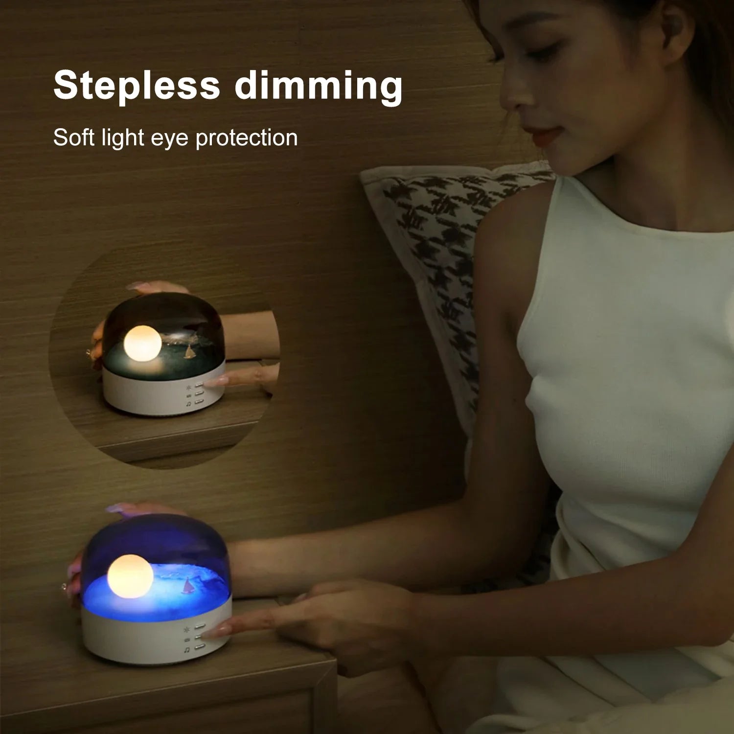 3D Mysterious Moon LED Night Light Speaker