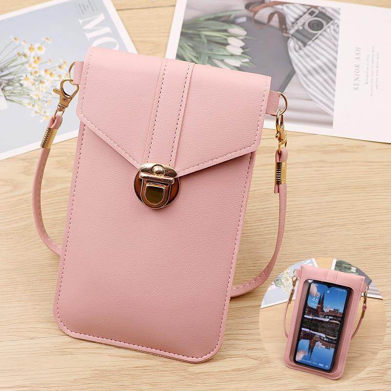 Transparent Women Wallet Shoulder Phone  Case