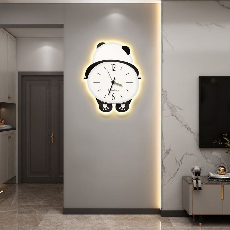 Shy Panda Creative Wall-Hanging Clock