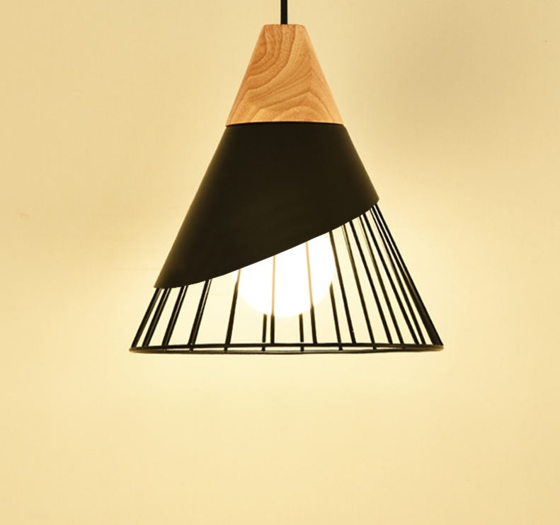 Modern Wooden Cone Pendant Lights