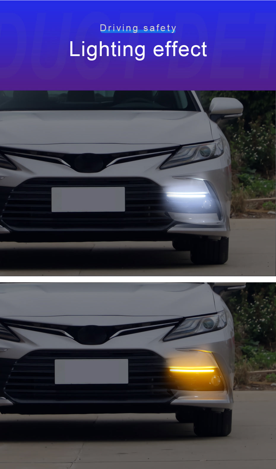 2Pcs Waterproof Car Turn Signal LED Light Strip