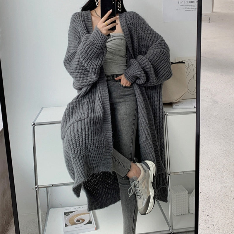 Asymmetrical Long & Warm Sweater Coat