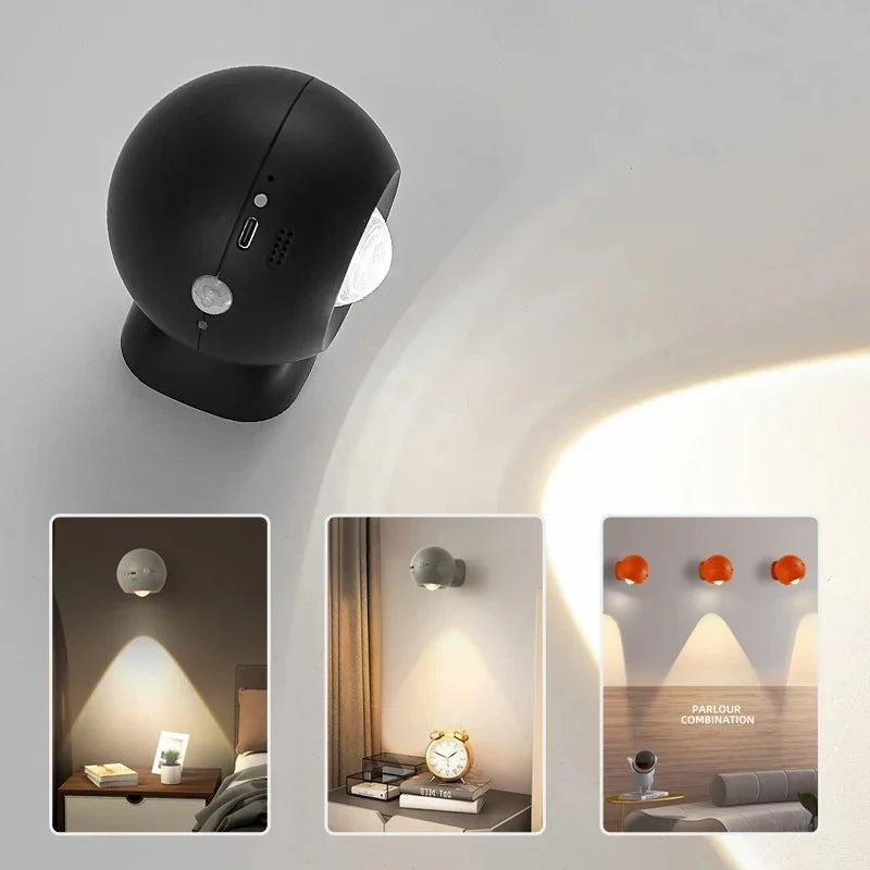 Rotating Mini Magnetic Rechargeable Wall Lamp