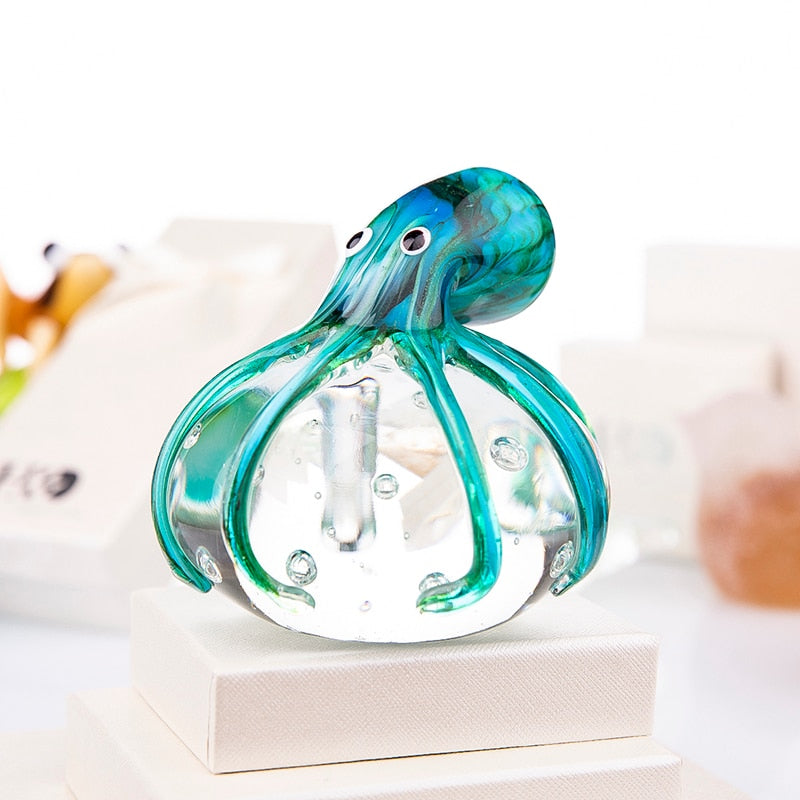 Handmade Colored Octopus Glass Ornament