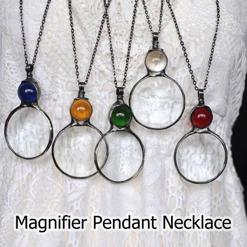 Creative Magnifying Glass Pendant Necklace