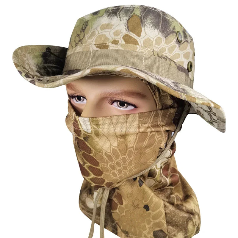 Tactical Camouflage Full Face Cover Hat