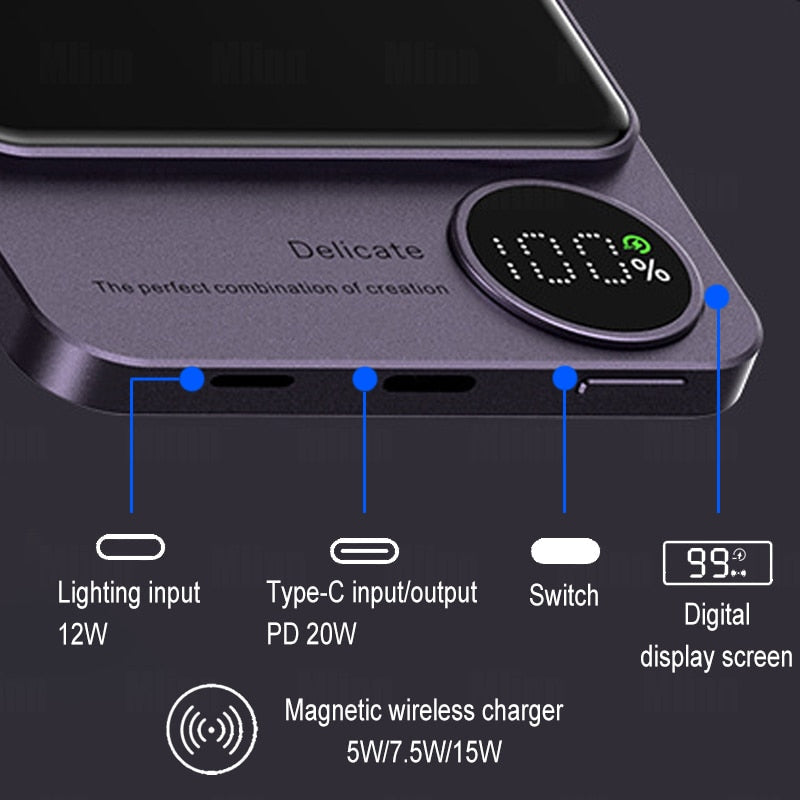 Mini Slim Magnetic Magsafe Wireless Charger Powerbank