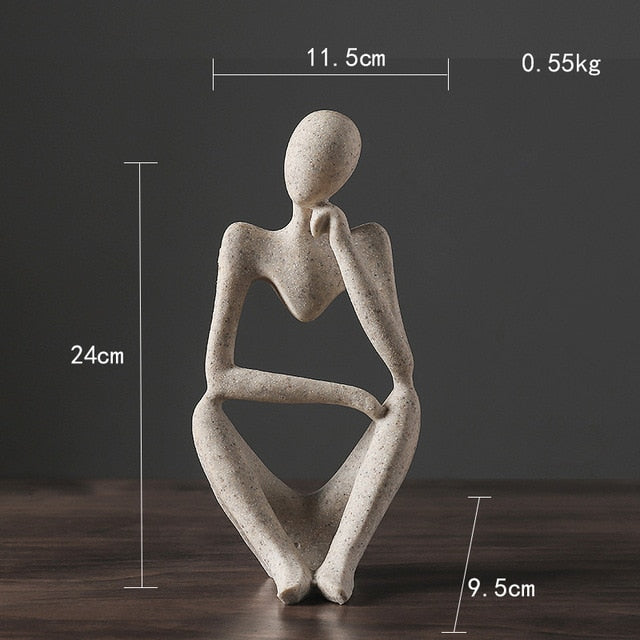 Nordic Abstract Unique Thinker Figurine Home Decor