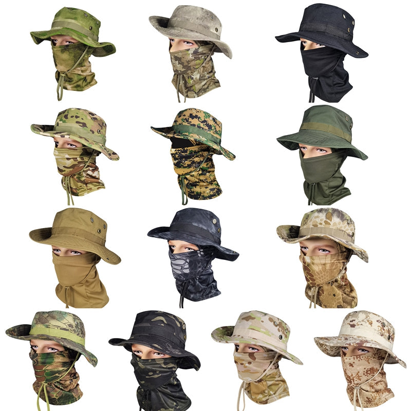 Tactical Camouflage Full Face Cover Hat