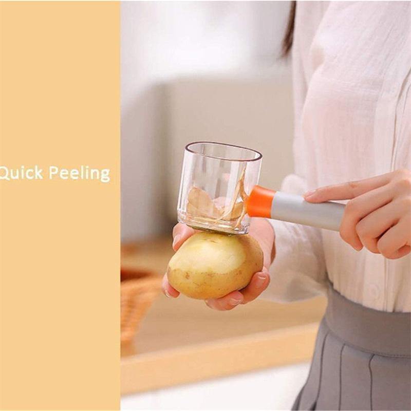 Vegetable Fruit Spill Free Storage Peeler