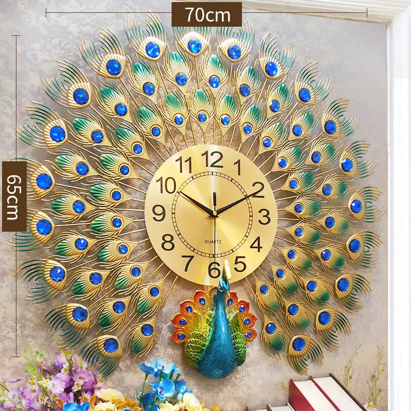 Majestic Peacock Creative Wall Clock