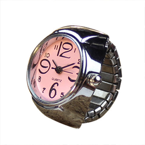 Creative Quartz Stainless Steel Watch Ring