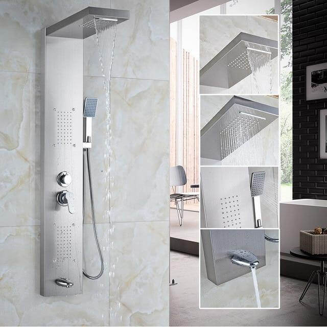 Elegant Digital Massage System Digital Led Panel Shower Sets