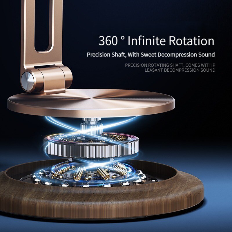 360 Rotating Wooden Foldable Universal Phone Holder