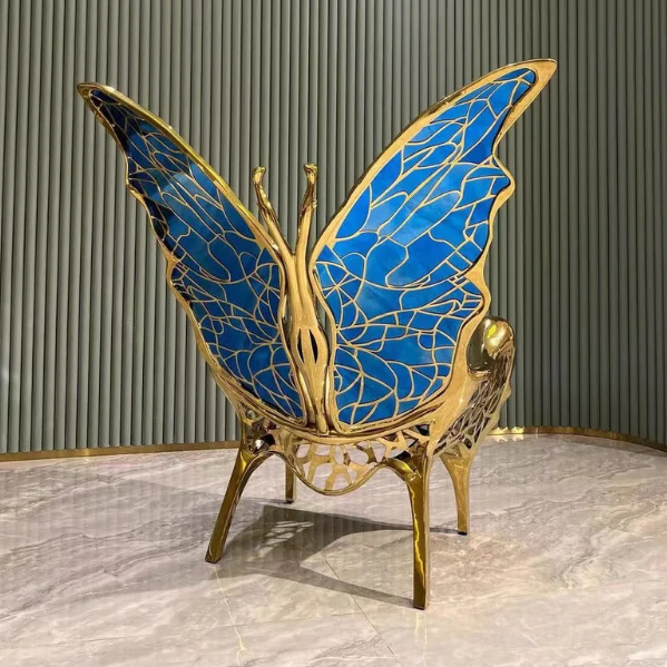 Free Butterfly Wing Artistic European Lounge Chair