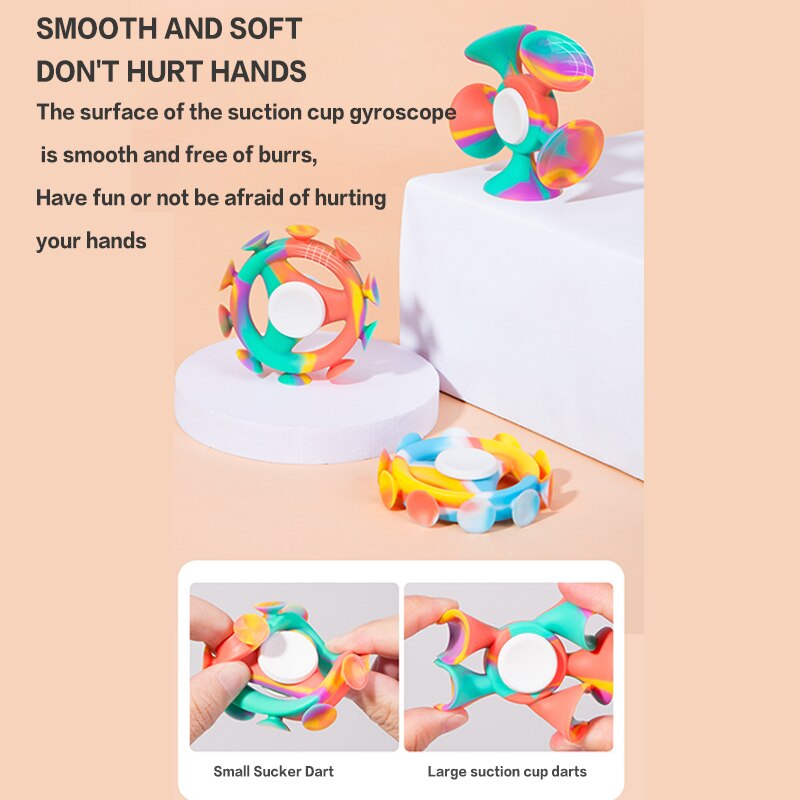 Anti-stress Silicone Colorful Hand Spinner