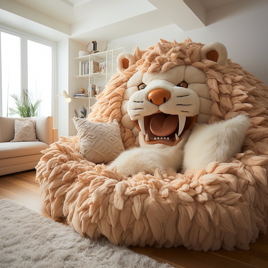 Cozy Animals Oversized Plush Beds